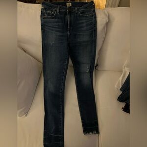 Citizens of Humanity Rocket High Rise Skinny Jean size 28 Frayed edge